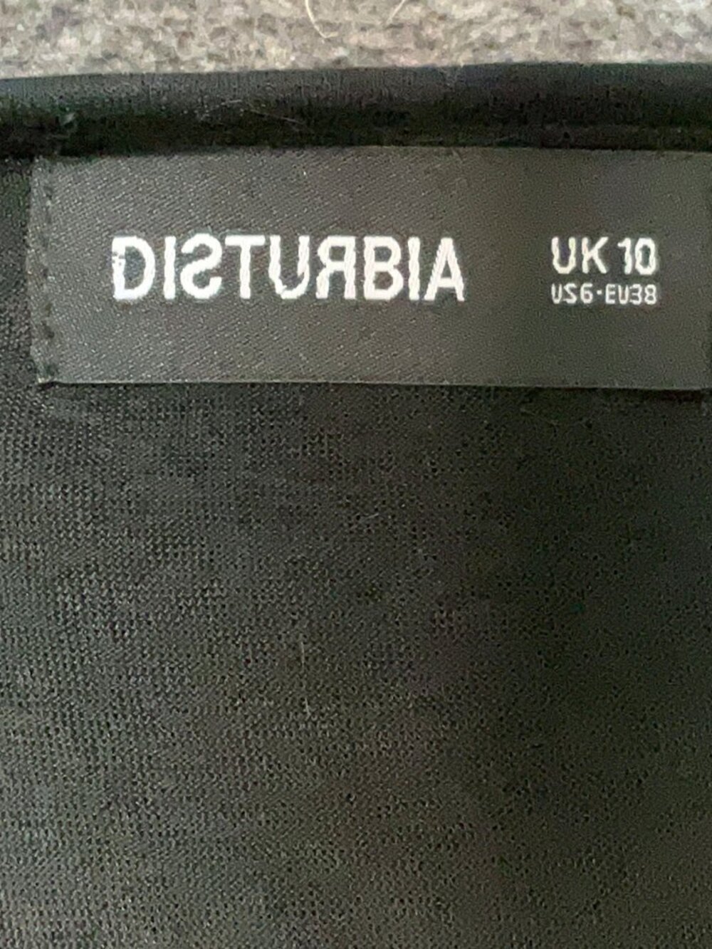 DISTURBIA asymmetrical goth sleeveless stretch tunic top size US6 - Picture 7 of 8